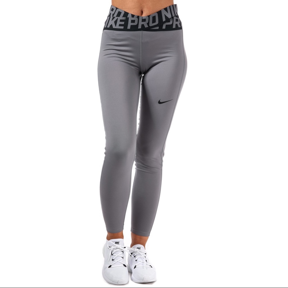 Light Gray Nike Pro Leggings